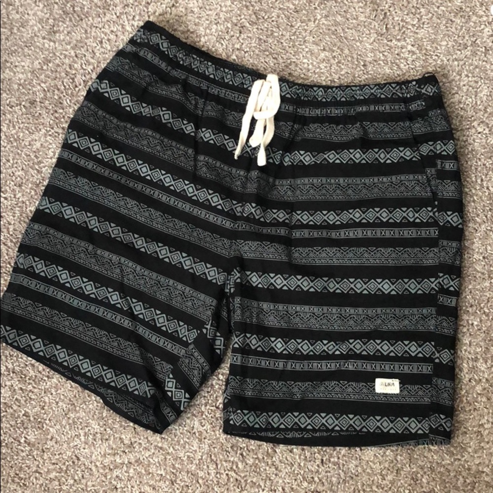 LIRA geometric print shorts